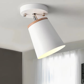 Sherry - Modern White Minimalist Adjustable Semi Flush Ceiling Light