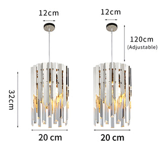 Coleson - Round Gold Crystal Hanging Ceiling Chandelier