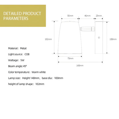 Ingle - Adjustable Modern Cone Reading Wall Light