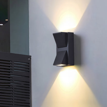 Banks - Dual Head Up/Down Black LED Outdoor Wall Light