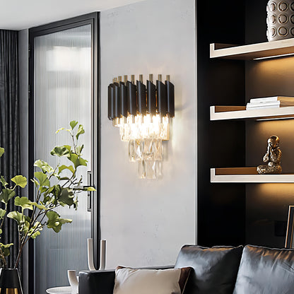 Cassian - Crystal Tiered Modern Glass Wall Light Chandelier