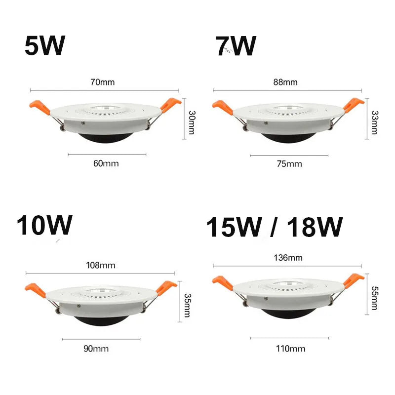 Elpida - Dimmable Ceiling Recessed Modern Rotatable Ceiling Downlight