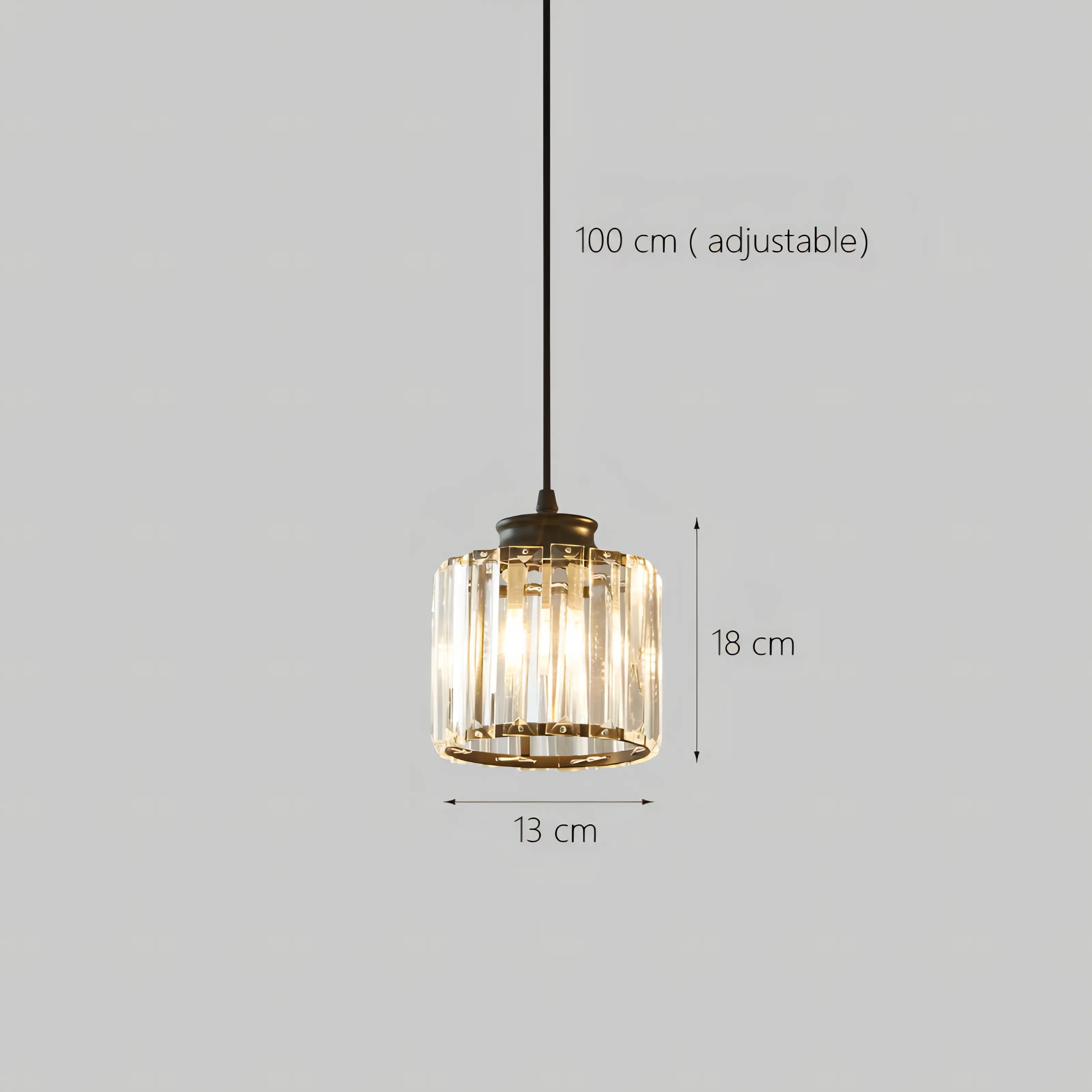 Samantha - Hanging LED Patterned Glass Pendant Light