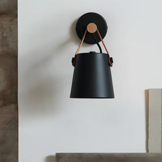 Jadiel - Wooden Arm Modern Strap Hanging Wall Light