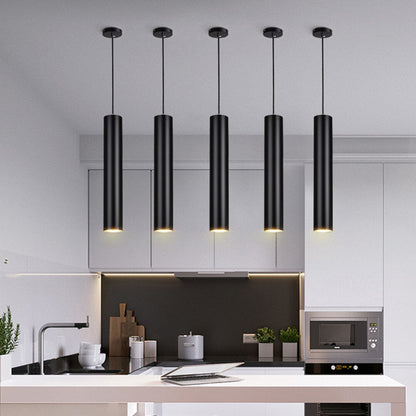 CHANDAKI - Dimmable LED Long Tube Modern Adjustable Cord Pendant Light