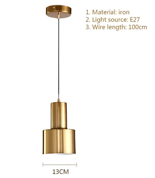 Cooper - Modern Industrial Gold Round Hanging Pendant Ceiling Light