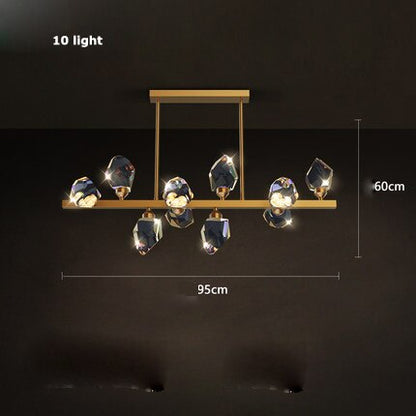 Cesar - Round Gold Crystal Glass Modern Ceiling Light Chandelier