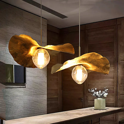 Massey - Gold Leaf Hanging Pendant Ceiling Light