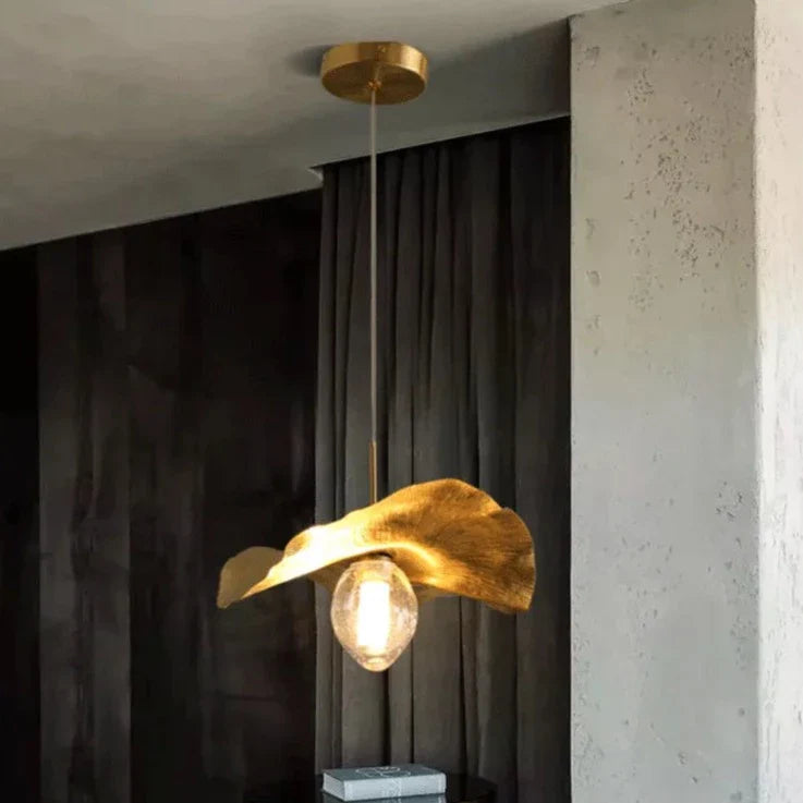 Massey - Gold Leaf Hanging Pendant Ceiling Light