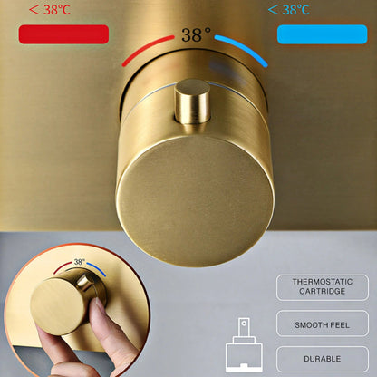 Vandyke - Ceiling Mounted Brass Shower Set with Waterfall Head