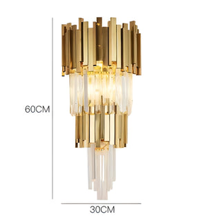 Aileen - Modern Gold Stainless Steel Crystal Round Chandelier