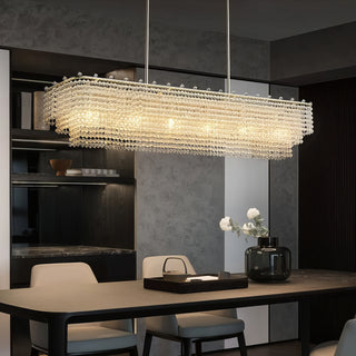 Jasiah - Pipe Erected Tassel Tiered Rectangle Chandelier