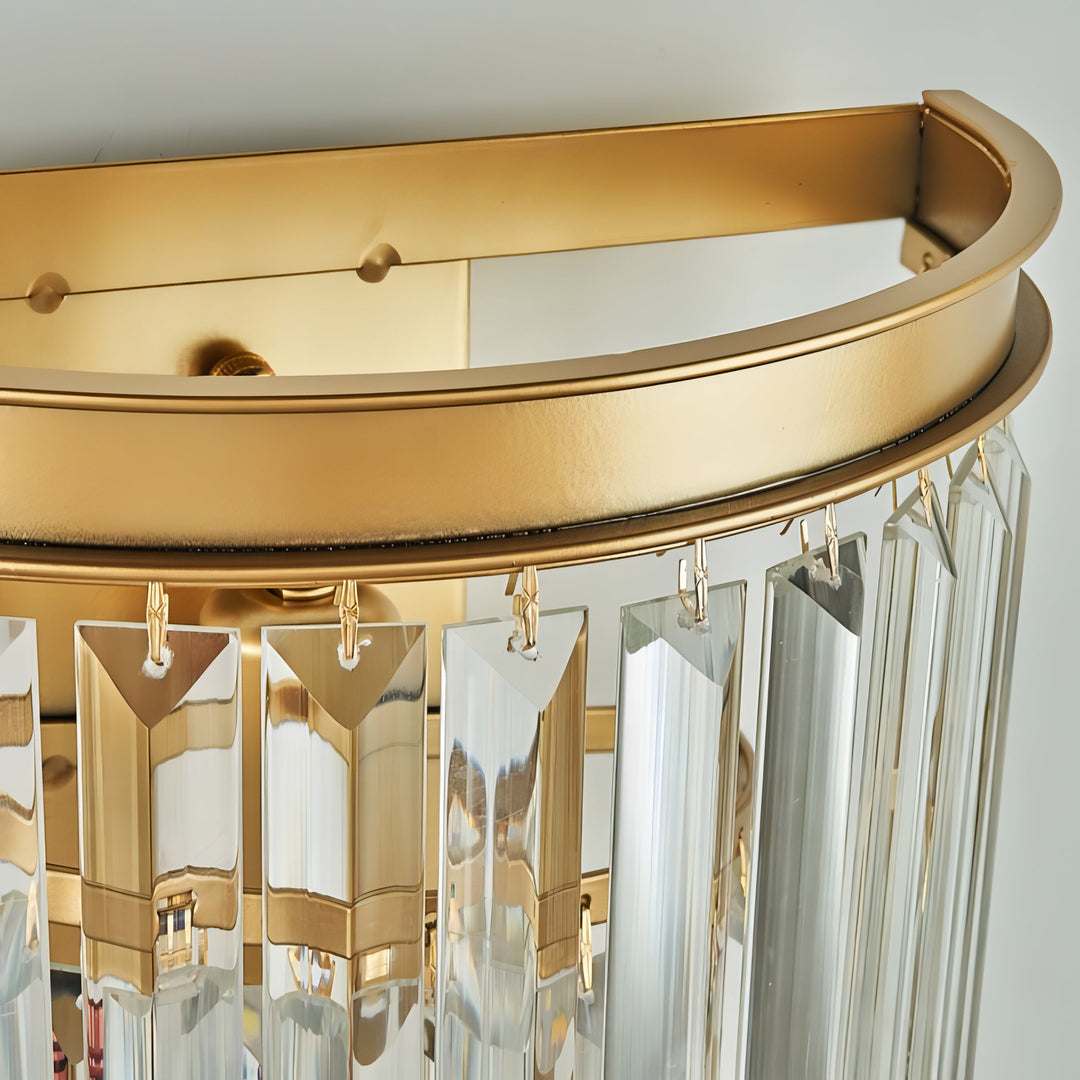 Atreus - Gold Curved Hanging Glass Wall Light