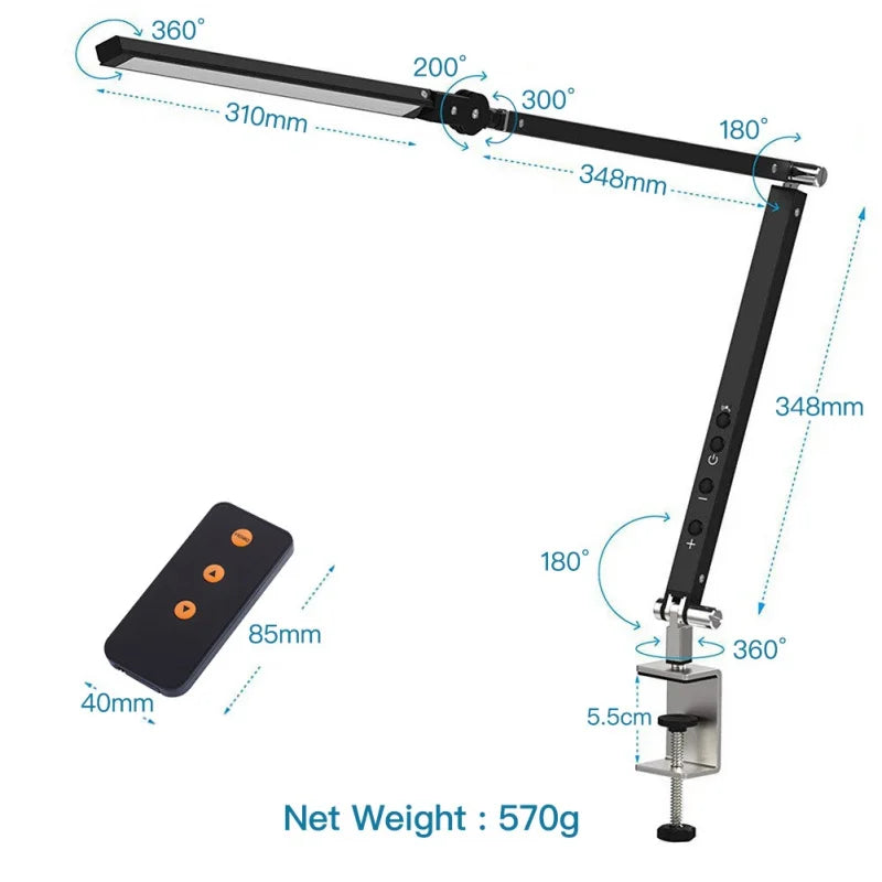 Rodriguez - Long Arm Adjustable LED Desk Office Light