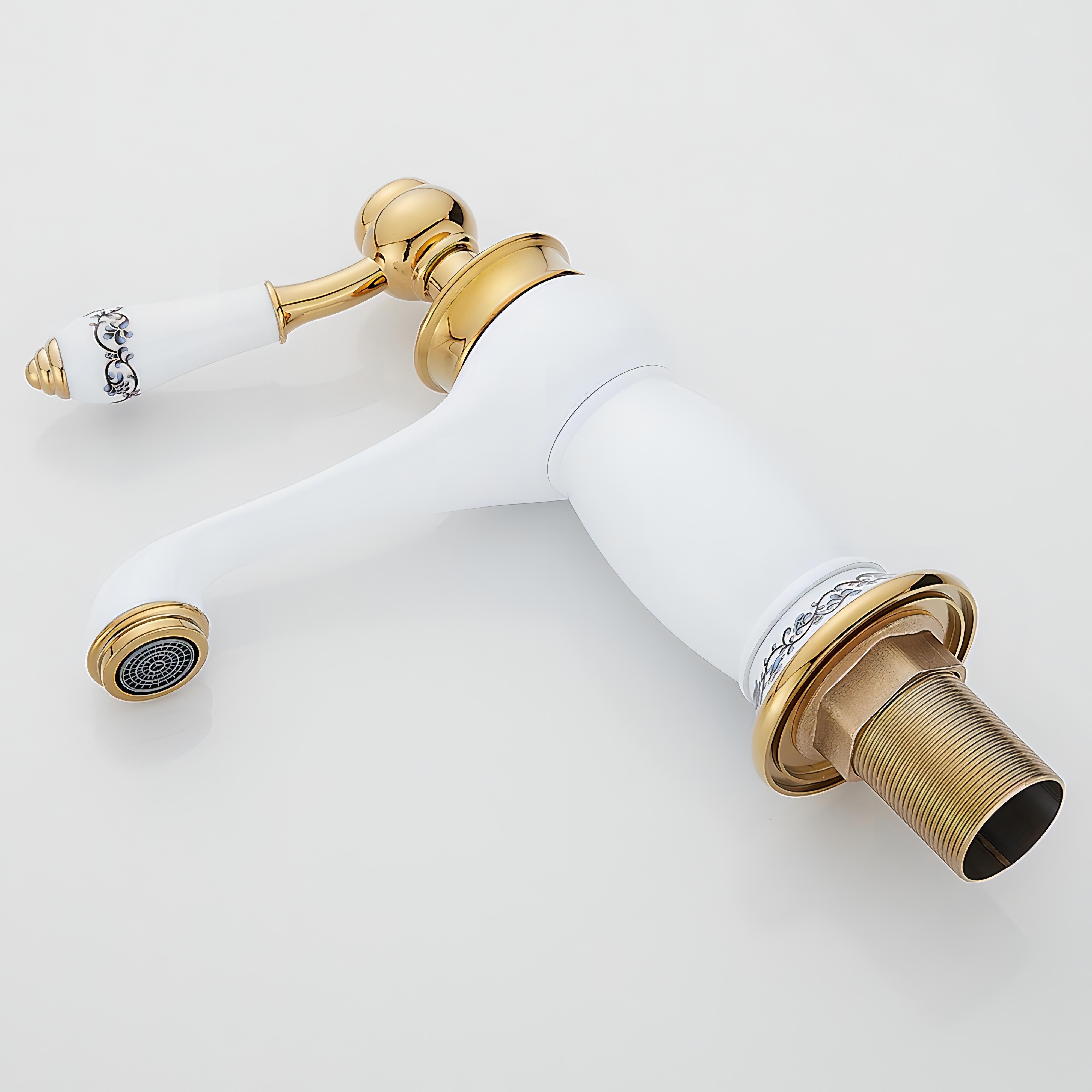 Canaan - Hot/Cold Retro Porcelain Single Lever Basin Tap