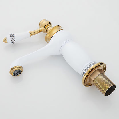 Canaan - Hot/Cold Retro Porcelain Single Lever Basin Tap