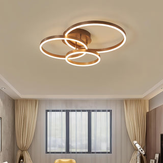 Landyn - Modern Round Multi Ring Semi-Flush Ceiling Light