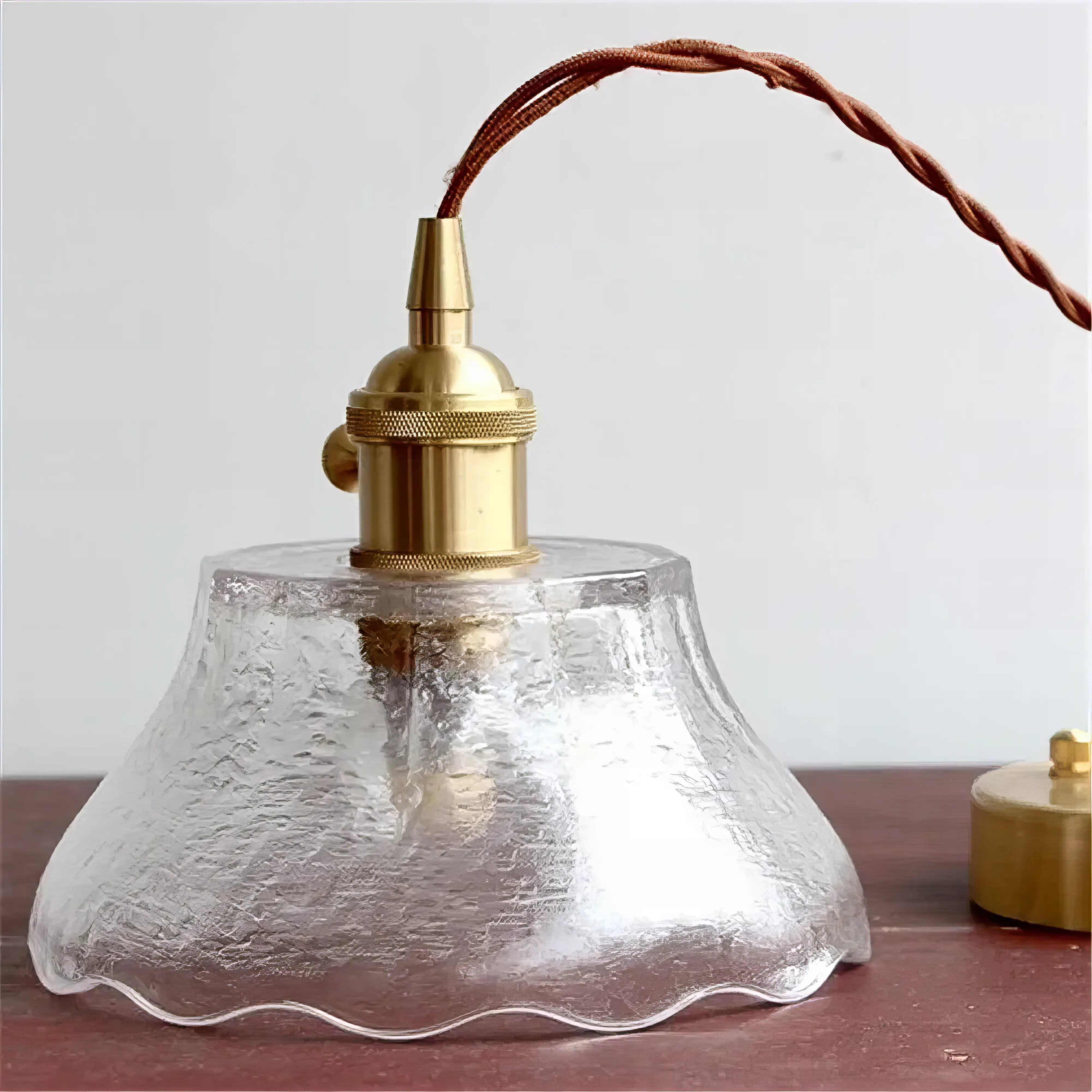 Keeley - Vintage Round Shaped Glass Pendant Ceiling Light