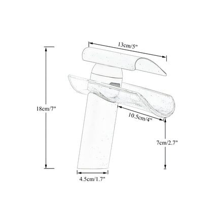 Vicenzo - Waterfall Single Lever Modern Bathroom Tap