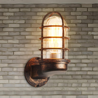 Rocky - Vintage Industrial Cage Wall Light
