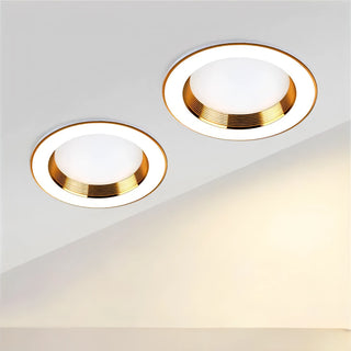Perea - Modern Round White/Gold Ceiling Spotlight Downlight