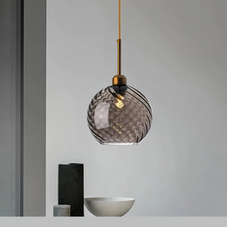 Kathleen - Modern Textured Coloured Glass Hanging Pendant Ceiling Light