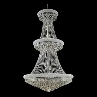 Zaiden - Three Tier Gold Hanging Round Crystal Chandelier