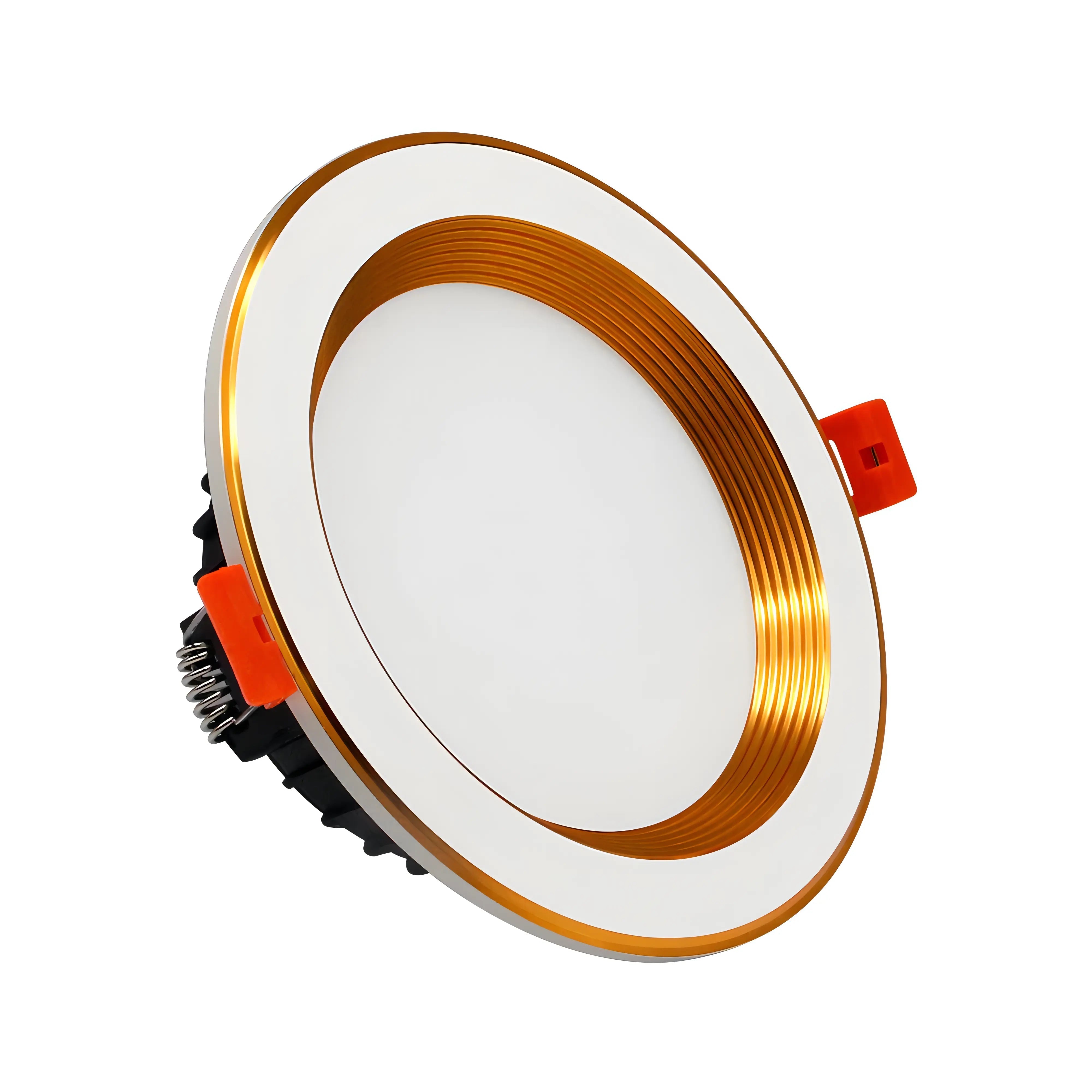 Perea - Modern Round White/Gold Ceiling Spotlight Downlight