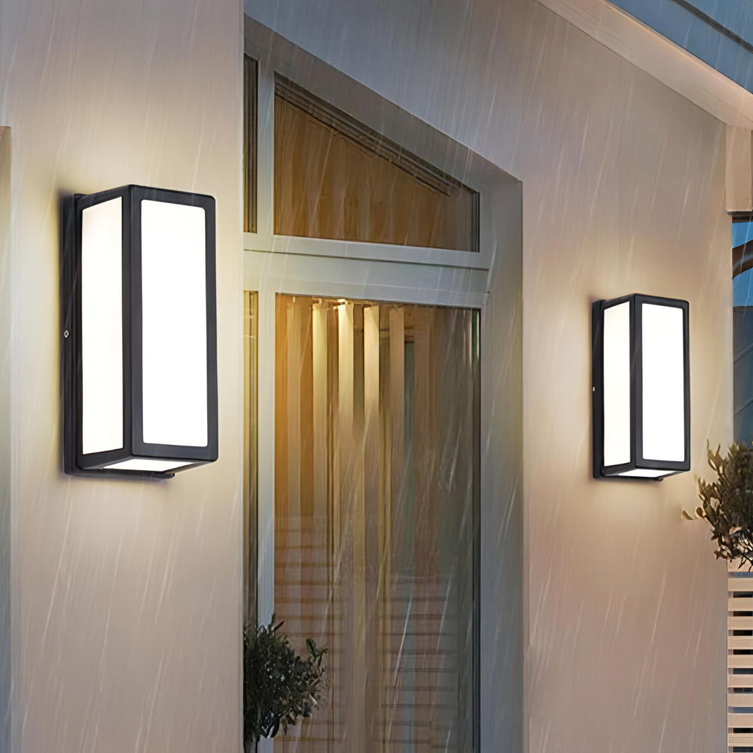 Amabelle - LED Outdoor Rectangle Wall Motion Sensor Lamp