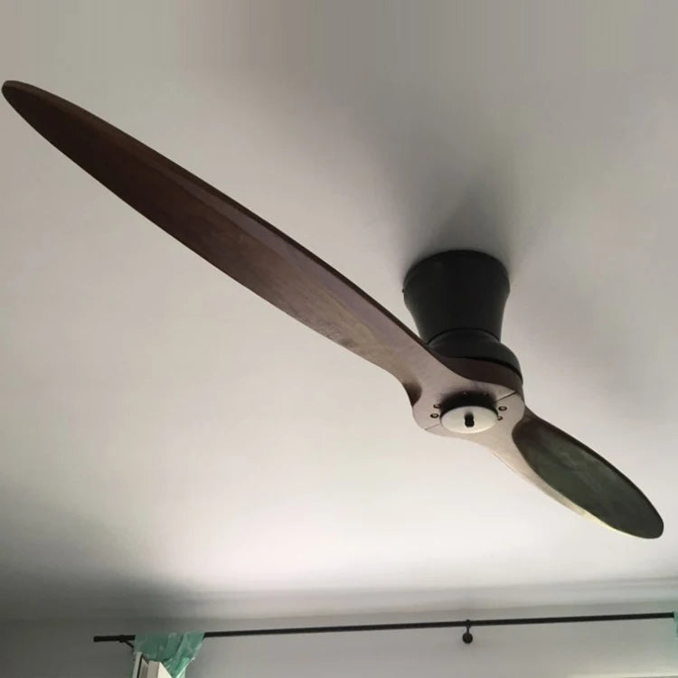 Ritchey - 60Inch 2 Blade Modern Silent Wooden Ceiling Fan with Remote Control