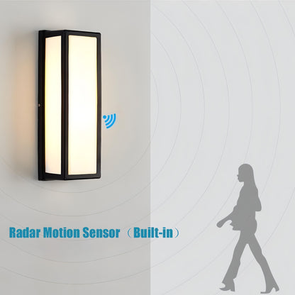 Amabelle - LED Outdoor Rectangle Wall Motion Sensor Lamp