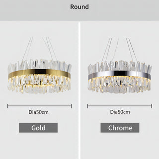 Johan - Up/Down Crystal Glass Round Hanging Ceiling Light Chandelier