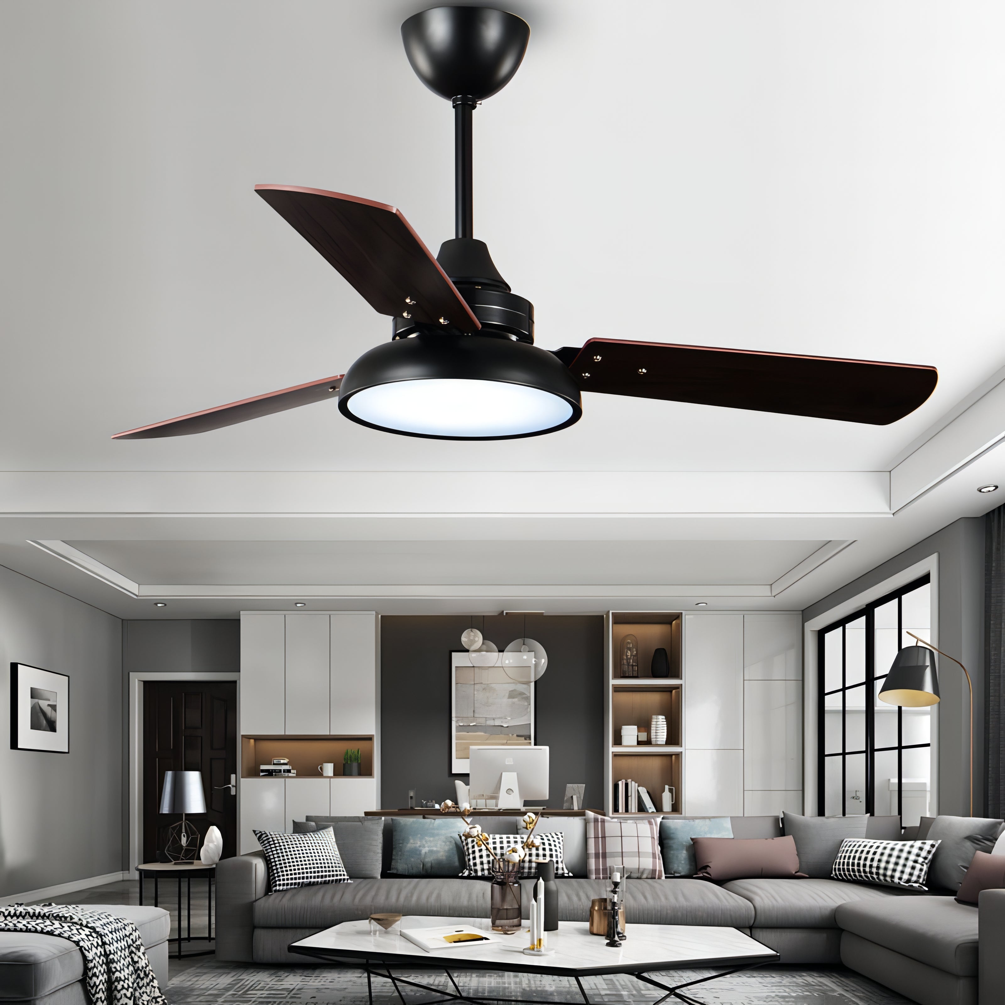 Cassius - Wood Ceiling Fan With Light