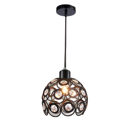 Douglas - Round Flower Hanging Glass Pendant Ceiling Light