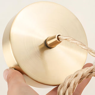 Musa - Round Patterned Glass Hanging Gold Wall Light