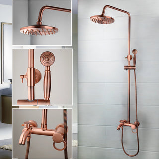 Sylas - Modern/Vintage Copper Wall Mounted Shower Set Single Handle