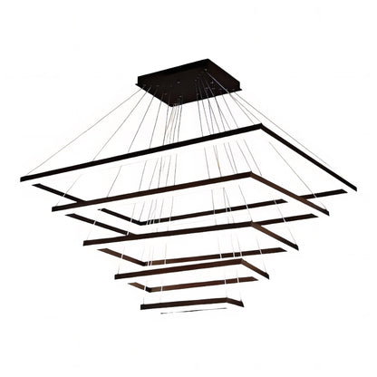 Aoede - Tiered Hanging LED Rectangle Modern Chandelier
