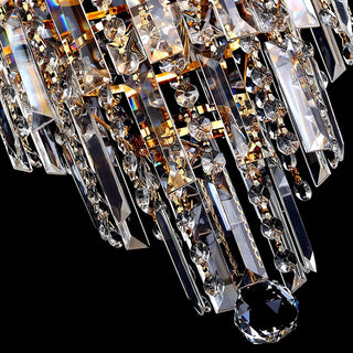 Gustavo - Crystal Shaped Glass Multi-Tier Round Ceiling Light Chandelier