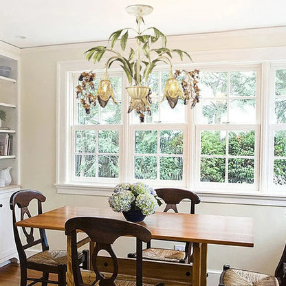 Thales - Modern Abstract Flower Leaf Vine Hanging Chandelier