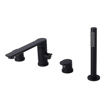 Verania - Modern 4 Piece Bathtub Tap Set with Handheld Shower