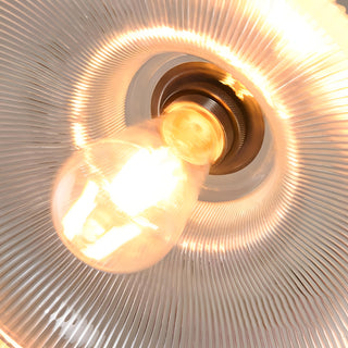 Jakai - American Vintage Stripe Patterned Glass Round Pendant Ceiling Light