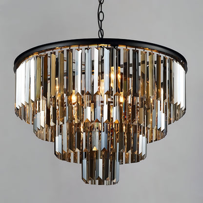 Arturo - Tapered Tiered Crystal Hanging Chandelier