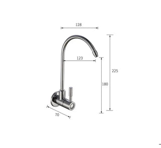 Porras - Chrome Curved Single Lever Cold Water Drinking Tap