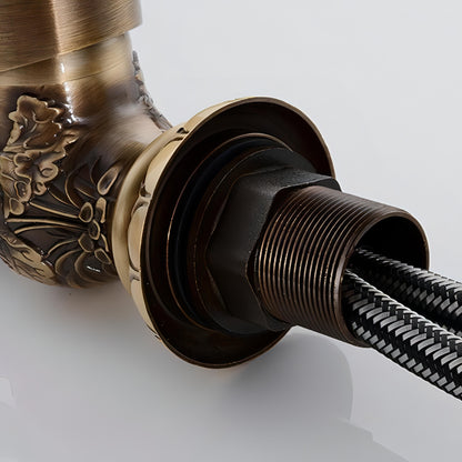 Osiris - Antique Brass Rotating Single Lever Mixer Basin Tap