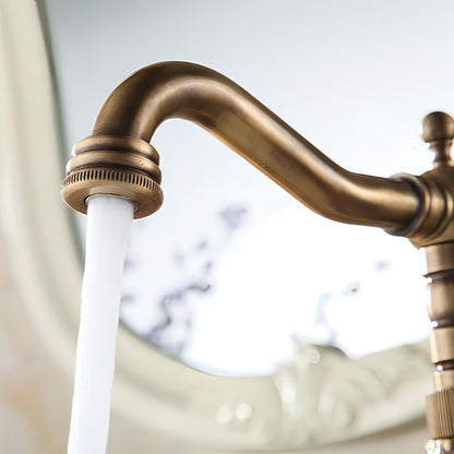 Osiris - Antique Brass Rotating Single Lever Mixer Basin Tap