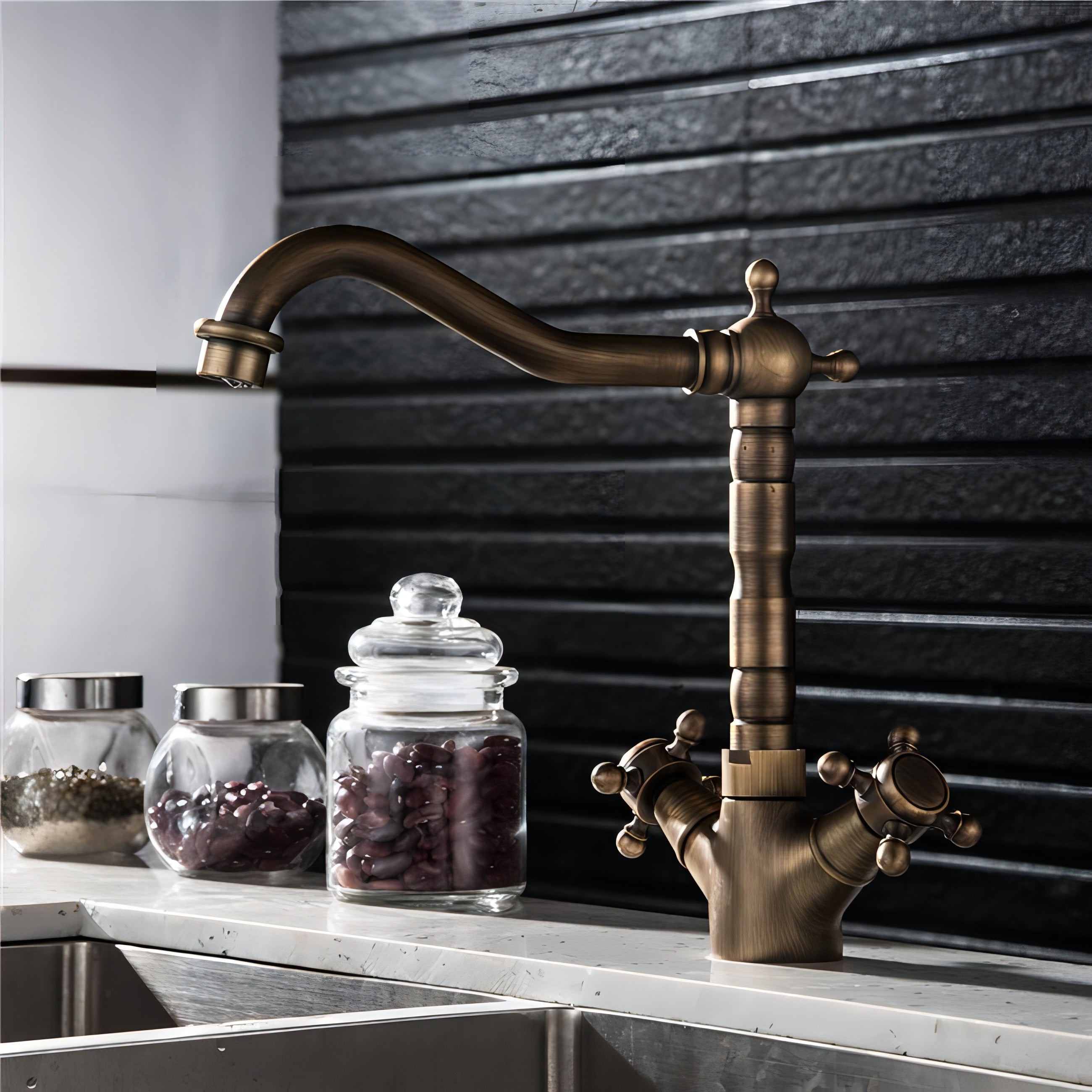 Kasen - 360 Degree Mixer Bronze Kitchen Tap