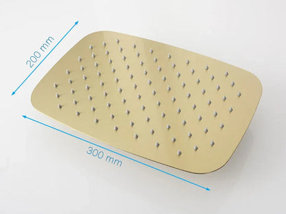 Benavides - Dual Handle Rain Shower Set with Wall Mounted Water Mixer