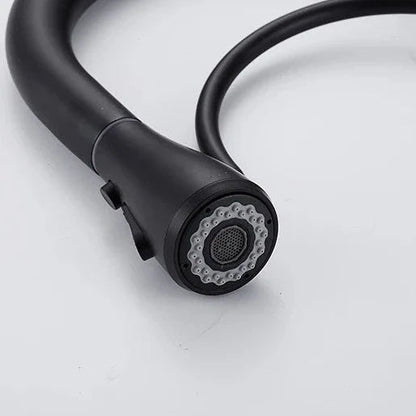 Redman - Solid Brass Pull Out Crane Deck Mounted Single Lever Kitchen Tap