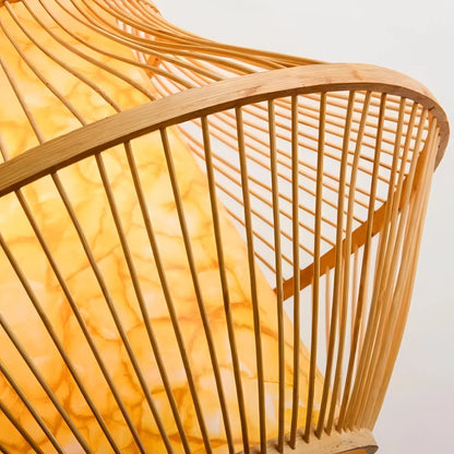 Madyson - Bamboo and Wooden Hand-Knitted Pendant Ceiling Light