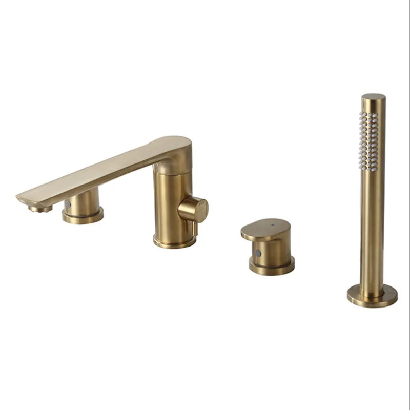 Verania - Modern 4 Piece Bathtub Tap Set with Handheld Shower